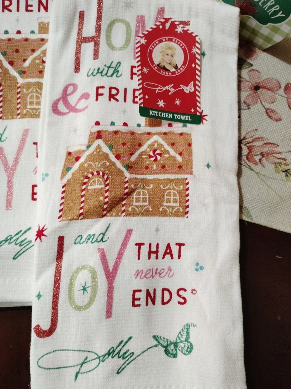 Dolly Parton Printed Christmas Kitchen Towel
